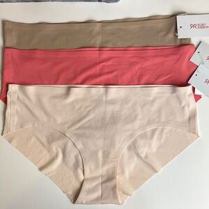 RUBY RIBBON NWT Second Skin Full Brief Panty Bundle-3 Pairs Cream Tan Pink NEW